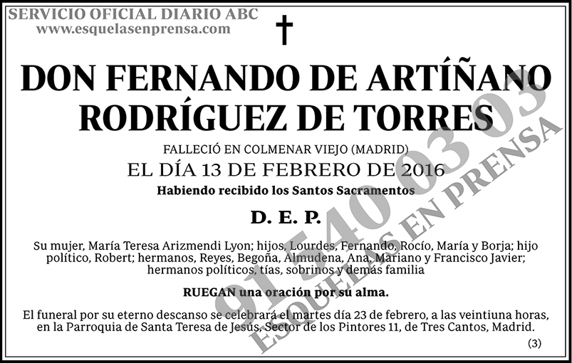 Fernando de Artíñano Rodríguez de Torres